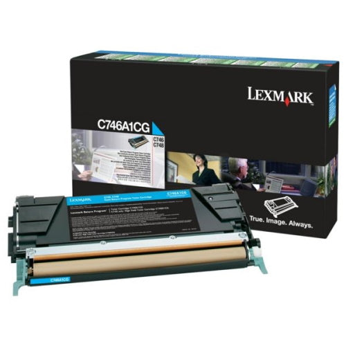 Lexmark 746 - Toner authentique RETURN C746A1CG - Cyan