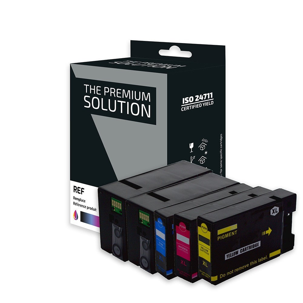 Canon C2500XL Pack x 5 compatible avec PGI-2500, 9254B001, 9265B001, 9266B001, 9266B001 - Noir Cyan Magenta Jaune