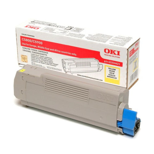 OKI C5800 - Toner authentique 43324421 - Yellow