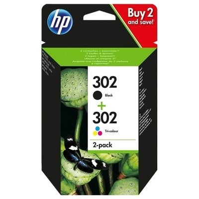 hp K302XL Pack x 2 original X4D37AE - Noir + Tricolor