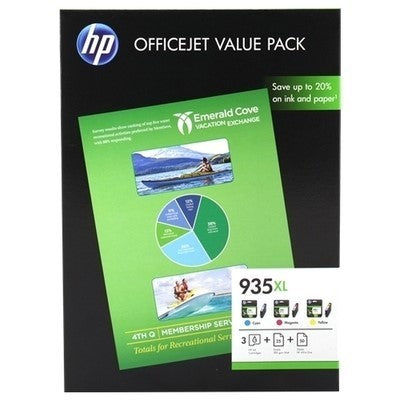 hp K935XLCL_PP Pack x 3 original F6U78AE - Cyan Magenta Jaune