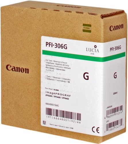 Canon UPFI306G Cartouche originale 6664B001, PFI306G - Vert