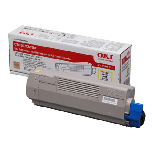 OKI 43865721 - Toner authentique 43865721 - Yellow