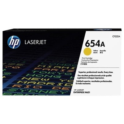 Hp 654A - Toner authentique CF332A, 654A - Yellow