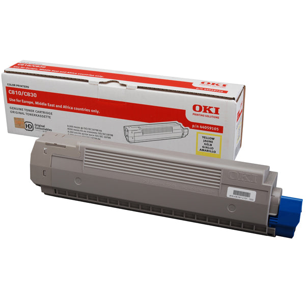 OKI C810 - Toner authentique 44059105 - Yellow