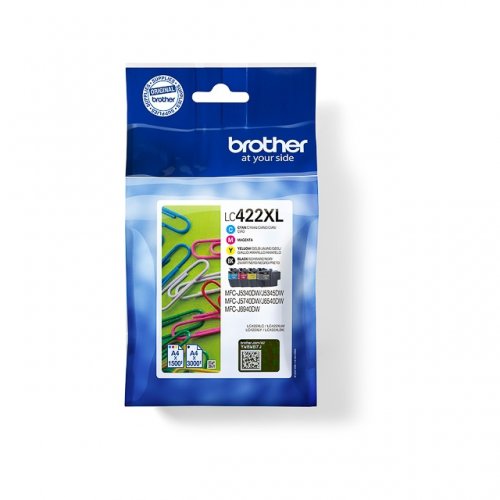 Brother 422 XL - Pack x 4 jet d'encre original LC422XLVAL - Black Cyan Magenta Yellow