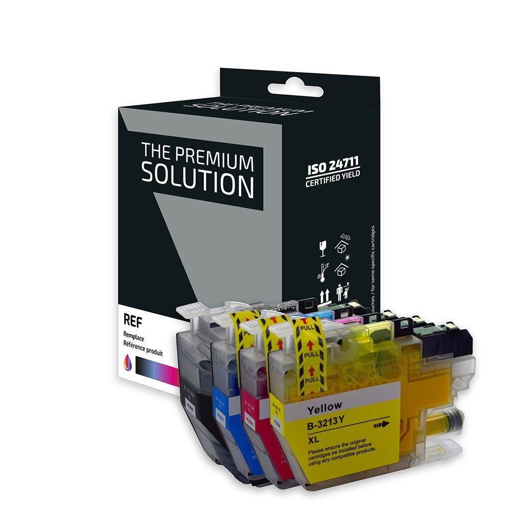 Brother B3213B/CL Pack x 4 compatible avec LC3213 - Noir Cyan Magenta Jaune