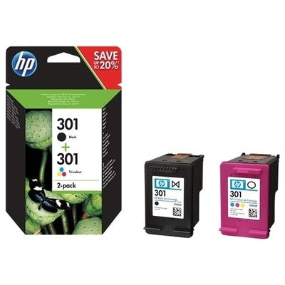 hp K301B/CL Pack x 2 original N9J72AE - Noir + Tricolor