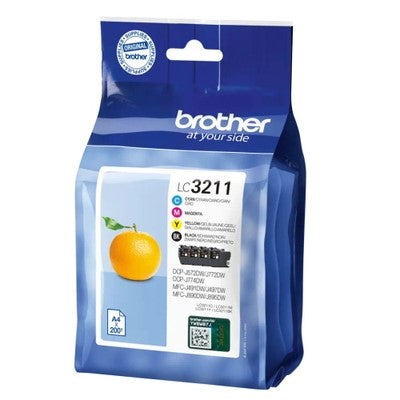 Brother KLC3211 Pack x 4 original LC3211VALDR - Noir Cyan Magenta Jaune