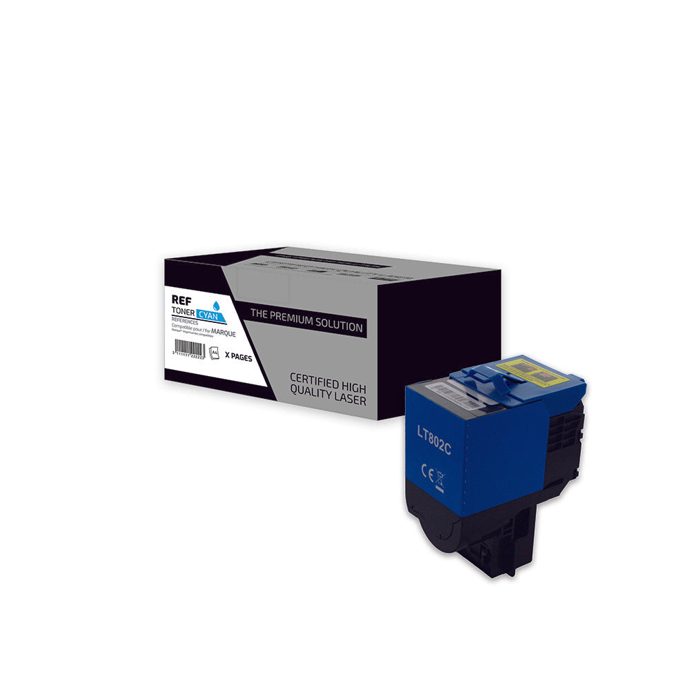 TPS LT802C - Toner compatible avec 80C2SC0 - Cyan