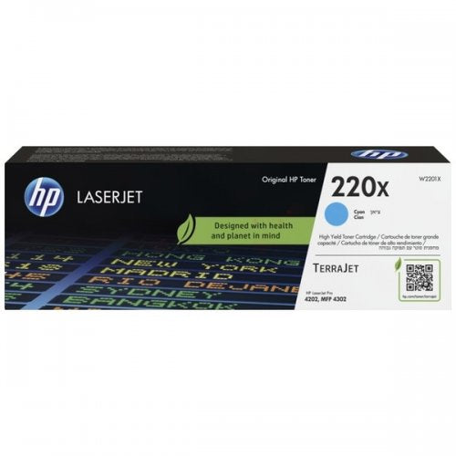 Hp 220X - Toner authentique W2201X, 220X - Cyan