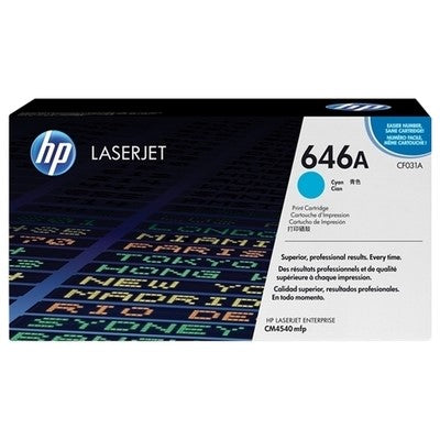 Hp 646A - Toner authentique CF031A, 646A - Cyan