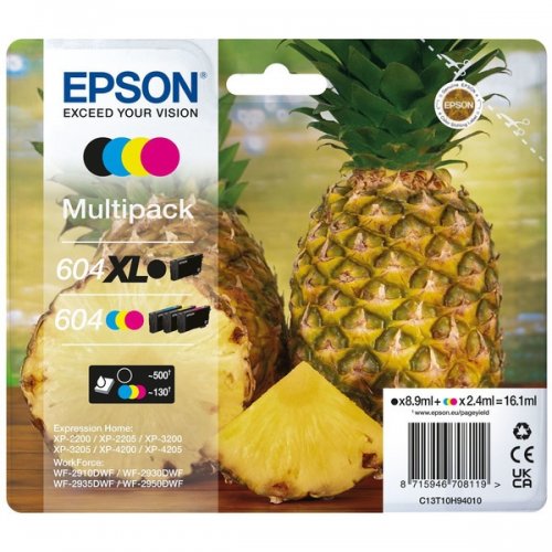 Epson 604XL - Pack x 4 original C13T10H94010 - Black Cyan Magenta Yellow