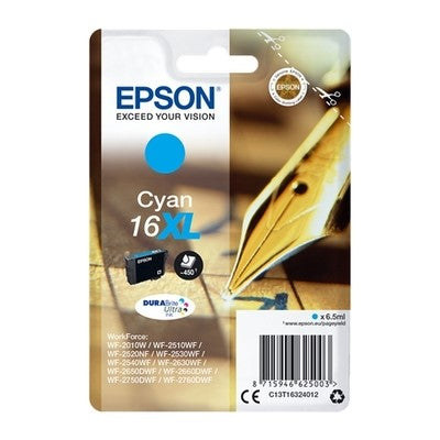 Epson E1632 Cartouche originale C13T16324012 - Cyan