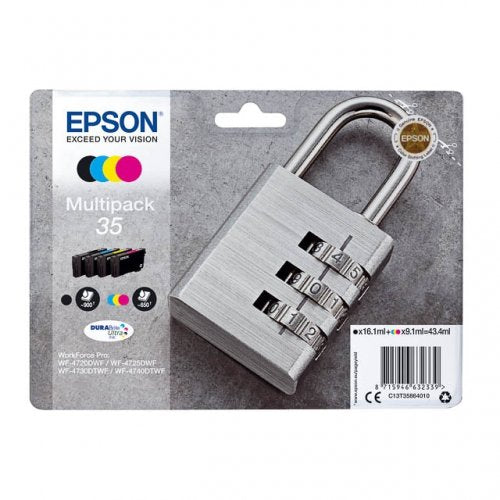 Epson KT3586 Pack x 4 original C13T35864010 - Noir Cyan Magenta Jaune