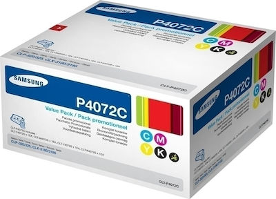 Pack x 4 Toner authentique Samsung CLTP4072CELS, SU382A - Noir Cyan Magenta Jaune