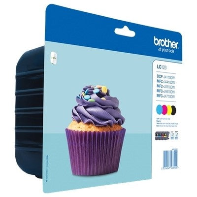 Brother B123 Pack x 4 original LC123 - Noir Cyan Magenta Jaune