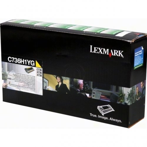 Lexmark 0C736H1YG - Toner authentique RETURN 0C736H1YG - Yellow