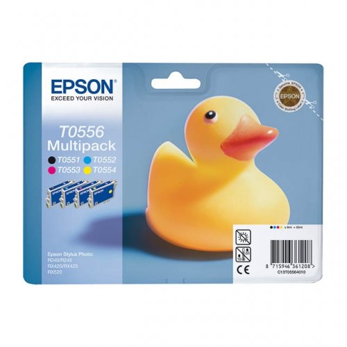 Epson E556 Pack x 4 original C13T05564010 - Noir Cyan Magenta Jaune