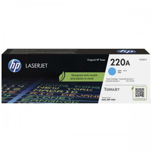 Hp 220A - Toner authentique W2201A, 220A - Cyan